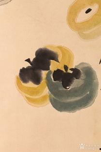 吃瓜图国画